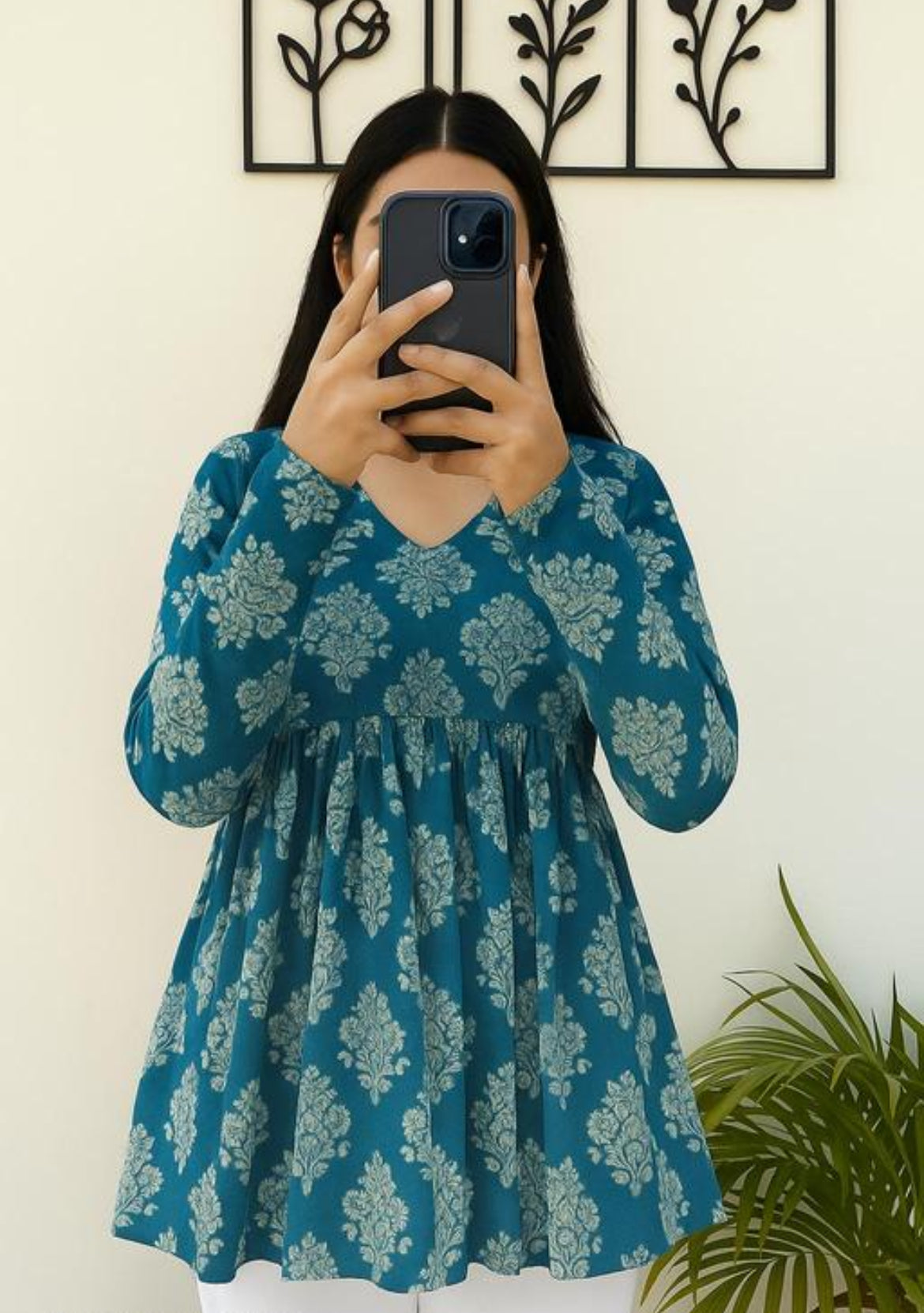 Short blue kurti