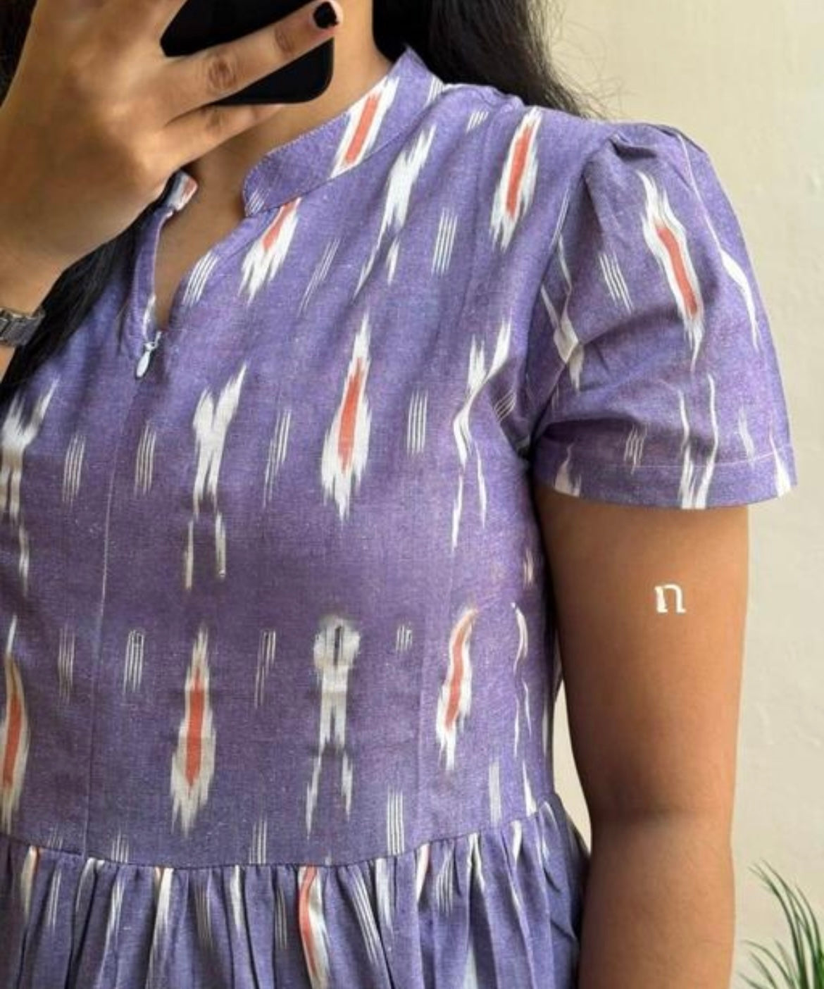 Indigo Ikat Zip-Front Cotton Dress – Everyday Ethnic Chic