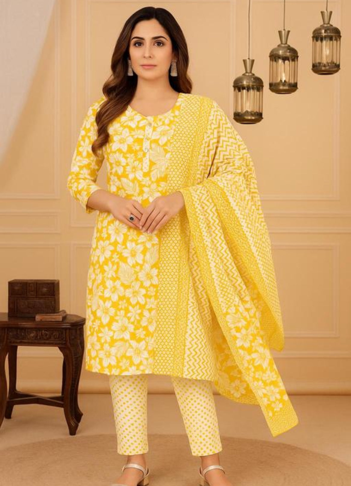 Sunshine Bloom Cotton Suit Set