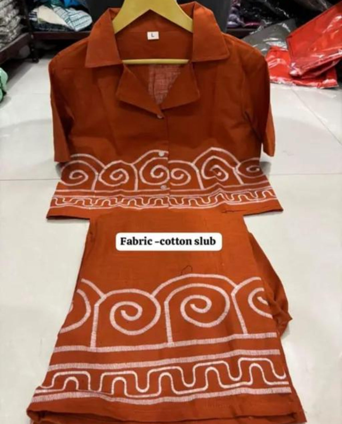 Rust Swirl Cotton Co-ord Set