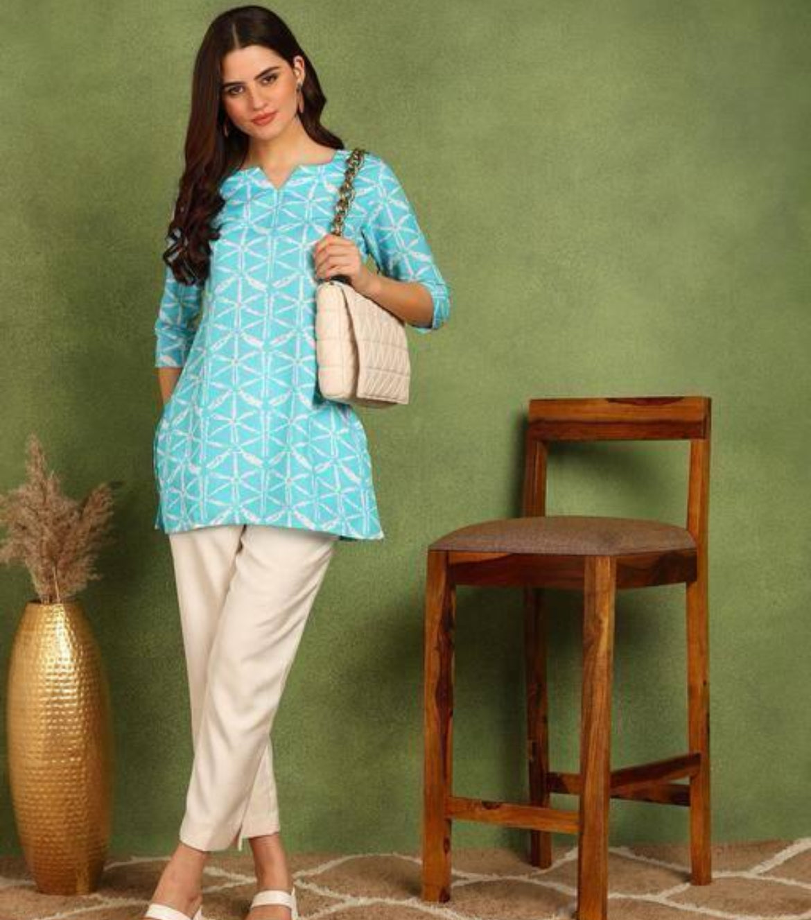 Sky Blue short Kurti