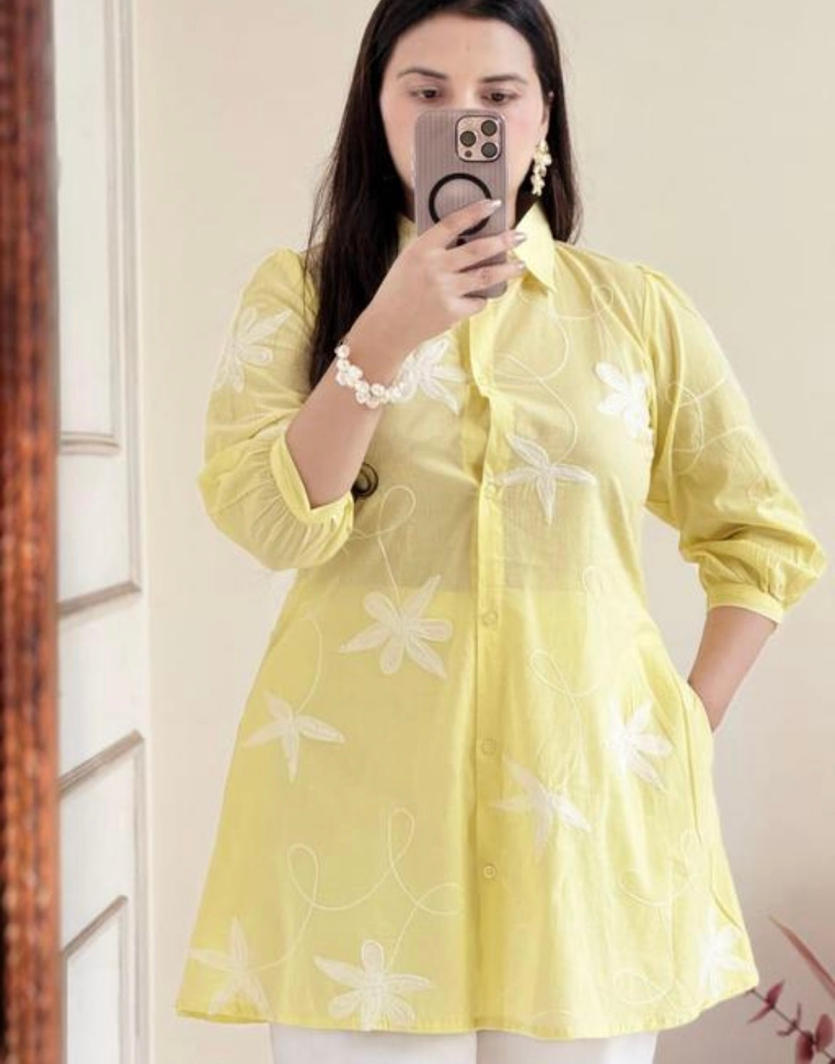 Sunshine Bloom Embroidered Co-ord Set